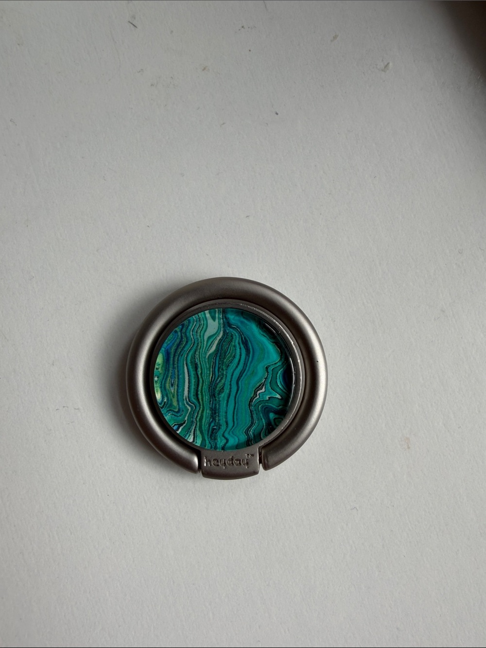 Heyday Teal Blue Swirl Phone Ring Holder